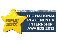 BEST PROVIDER OF INTERNSHIPS AND PLACEMENTS 2013 (UK)